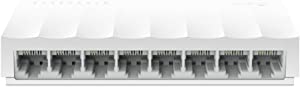 TP-Link 8 Port 10/100Mbps Fast Ethernet Switch | Desktop Ethernet Splitter | Ethernet Hub | Plug and Play | Fanless Quiet | Desktop Design | Green Technology | Unmanaged (TL-SF1008D)
