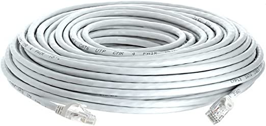 (ELECTRONICS) RJ45 Cat5e Ethernet Network Lan Internet Router Cable Patch PC Modem Lead, White, 10m…