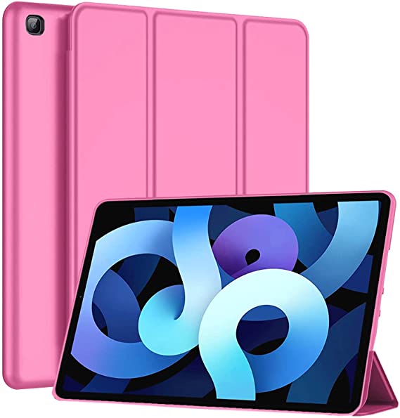 Smart Case Compatible with Samsung Galaxy Tab A 2019 10.1 Inch T515/T510 Smart Case Flip Cover Leather Case Soft TPU Back And Trifold Stand With Auto Sleep - Pink