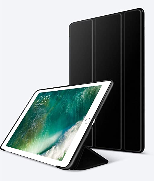 iPad 9.7 inch 2018 2017 Case/iPad Air Case/iPad Air 2 Case, Ultra Slim Lightweight Stand Protective Case Shell with TPU Soft Silicone Stand for Apple iPad Air/iPad Air2 /iPad 9.7(Black)