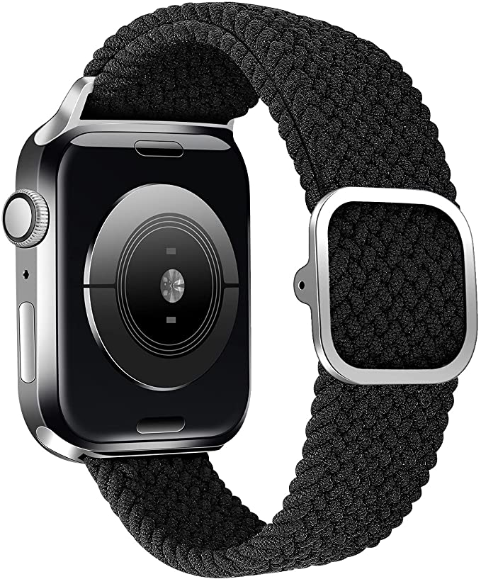 Seoaura Stretchy Solo Loop Band Compatible with Apple Watch Bands 38mm 40mm 42mm 44mm, Nylon Adjustable Braided Sport Elastics Wristband Compatible with iWatch Series 6 5 4 3 2 1 SE Women Men
