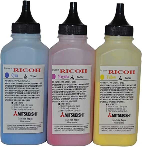 Japanese MPC300 Powder Rico Ink 160g - (3 Bottles) CMY