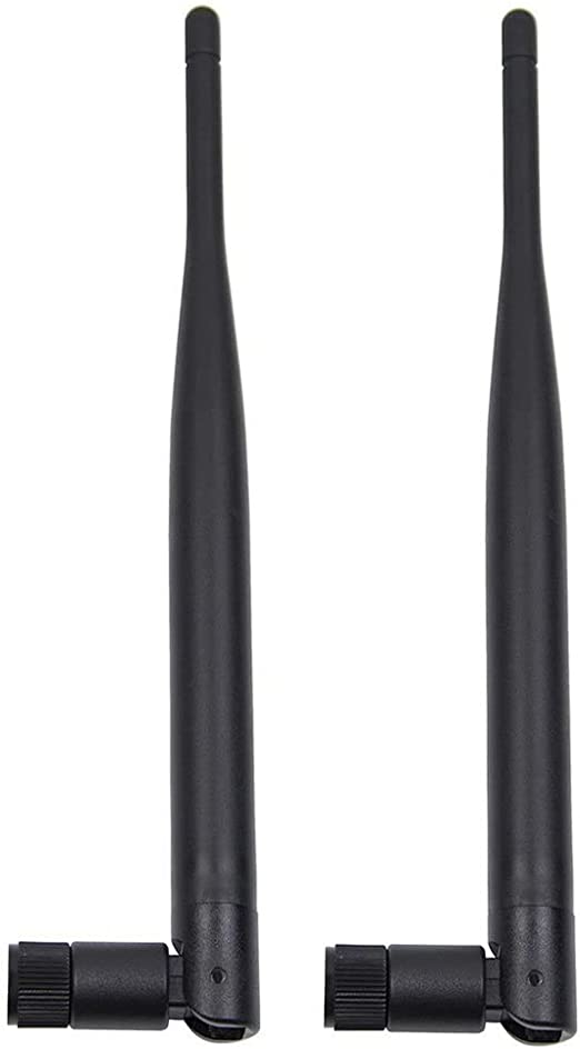 2 Pack Dual Band WiFi 2.4GHz 5GHz 5.8GHz 6dBi MIMO RP SMA Male Aerial Antenna for WiFi Router Range Extender Gateway Wireless Mini PCI Express PCIE Network Card USB