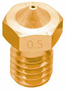 3D Printer V6 M6 Threaded E3D Brass Nozzle 0.5mm