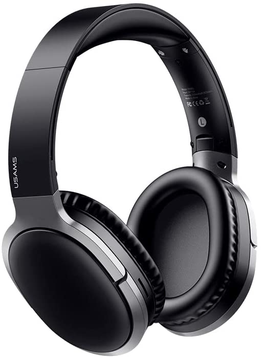 USAMS US-YN001 Over-ear Wireless Headphone Noise Cancelling Headset Support TF Card/Aux Mode, Dual 40mm speaker, Powerful 3D surround sound Compatible with Android and iOS