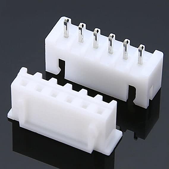 6 Pin 2.54mm Pitch Terminal Housing Header Connector Wire XH - Pack 10