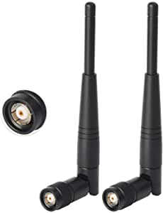 Eightwood 5dBi 2.4GHz WiFi Antenna RP-TNC Male Antennas (2-Pack) Compatible with Trimble Robotic Total Stations, Wireless Router Linksys WRT54G WRT54GL WRT54GS WAP54G