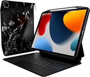 SwitchEasy CoverBuddy 2022-2020 10.9" iPad Air 5 & 4 / iPad Pro 11" Case 2021-2018 Case with Pencil Holder - Works with Magic Keyboard, Smart Keyboard Folio (Keyboard Not Included) - Black Marble