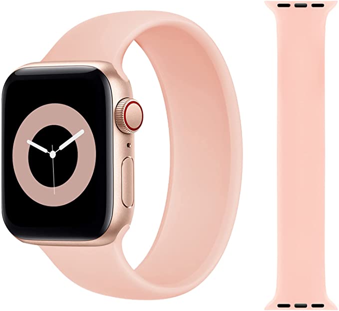 Solo Loop Strap Compatible with Apple Watch Band 38mm 40mm 41mm, Sport Elastics Silicone Apple Watch Bands Women Men, Replacement Wristband for iWatch Series 7 6 5 4 3 2 1 SE
