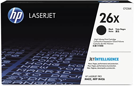 HP CF226X 26X High Yield Original LaserJet Toner Cartridge, Black, Single Pack