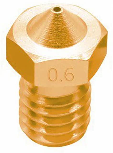 3D Printer V6 M6 Threaded E3D Brass Nozzle 0.6mm