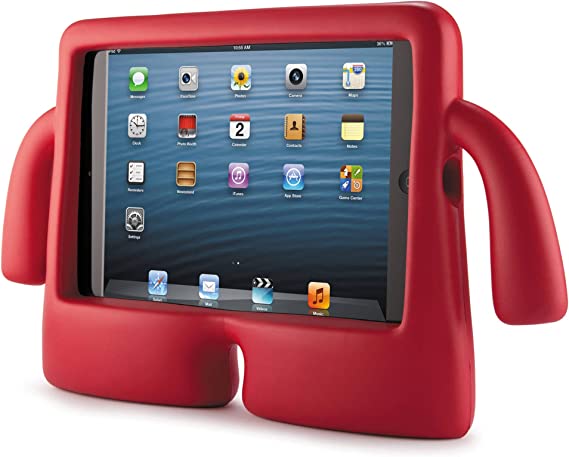 Case Cover For Samsung Galaxy Tab A7 lite 8.7 Inch 2021 (-T225 / -T220), Cartoon Shockproof Kids Case Stand (Red)