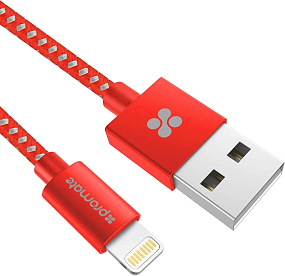 Promate Linkmate-LTF Premium Metallic Lightning Cable - Red
