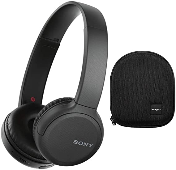 Sony WH-CH510 Wireless On-Ear Headphones, Black (WHCH510/B) with Knox Gear Hard-Shell Case Bundle (2 Items)