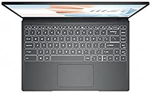 MSI Modern 14 B4MW Laptop, 14 Inch FHD, AMD R5-4500U, 256 GB SSD, 8 GB RAM, AMD Radeon Graphics, Windows - Onyx Black