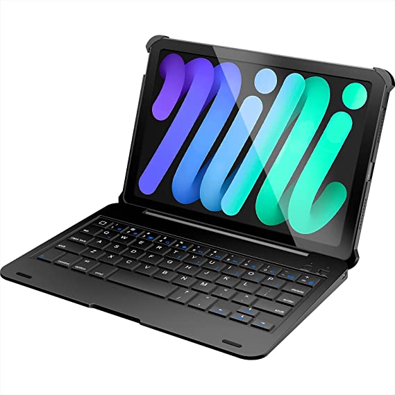iPad Keyboard Case with Clamshell Hard Cover… (8.3 in, Black)