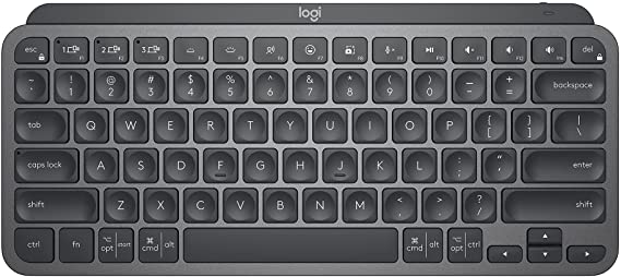 Logitech MX Keys Mini Minimalist Wireless Illuminated Keyboard, Compact, Bluetooth, Backlit, USB-C, Compatible with Apple macOS, iOS, Windows, Linux, Android, Metal Build-Graphite