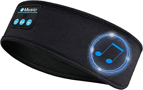 CCHKFEI Sleep Headphones Upgraded Bluetooth Headband, Wireless 5.0 Sports Headband Headphones with Ultra-Thin HD Stereo Speakers Adjustable, Music Sweatband for Side Sleeper, Jogging, Yoga, Travel