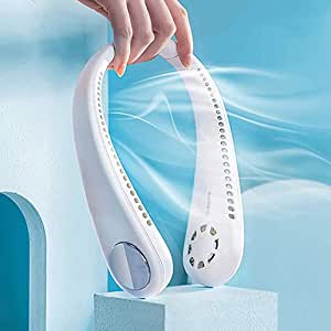 Portable Neck Fan,Hands Free Bladeless Fan, Wearable Personal Fan Battery Operated Fan, Leafless, Rechargeable, USB Personal Neck Fan, for Sport, Office, Home, Outdoor, Travel, 3 Speeds