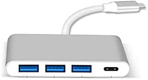 USB 3.0 to Type C Converter Hub Adapter with Type C Charging Port 3.5mm Cable 4 in 1 Multiport Charging Connecting Adapter Compatible New Apple MacBook 12"/New MacBook Pro 13" 15"/ChromeBook Pixel
