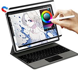 Magnetic Paper ipad screen protector Compatible iPad Air 4 10.9 Inch 2020 / iPad Pro 11 inch (2021 & 2018), Removable &Reusable, Easy Installation and Bubble Free. (Not Glass)