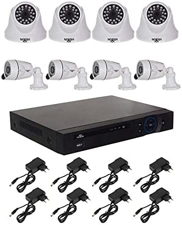 DVR WWCVR2208 HG 720PHDCVI, 8 CH 2 HDD -Black 4 CVI B1200F IR0 Security Camera - 0360MM - White -Black -4 CVI D1100F, IR0 Security Camera