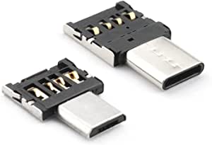 DGHAOP 2pcs Mini USB Converter Android OTG Phone Adapter USB to Mobile Phone Interface Conversion Head for USB, Card Reader, MP3 / 4, Keyboard