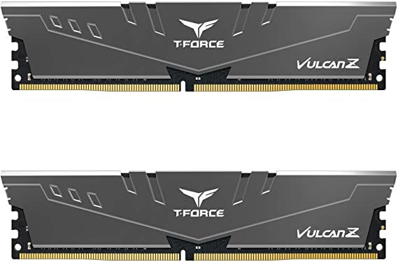 TEAMGROUP Team T-Force Vulcan Z DDR4 Gaming Memory, 2 x 16 GB, 3600 Mhz, 288 Pin DIMM, Grey