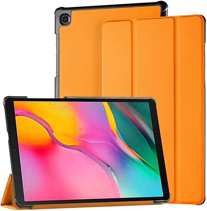 iTechMinia Samsung Galaxy 10.1 case 2019 / Samsung t510 case / Samsung 10.1 tablet case 2019 / galaxy tab 10.1 case /Samsung galaxy tablet 10.1 case Stand Flip Smart Case cover Magnetic Book Orange
