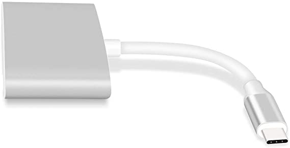 USB C to UGA Adapter , Type C to VGA Video Converter USB3.0 Charger Cable Creation Multiport Dongle Hub Adapter with Cable Creation Compatible with MacBook Pro 2018, iPad Pro 2018, XPS 13, Yoga 910