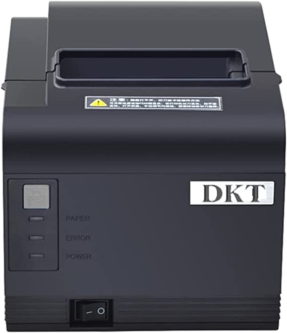 POS DKT 80mm Bill Printer High Quality Thermal Receipt Printer with USB+ LAN Auto Cutter Works with Cash Drawer