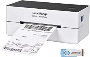 LabelRange Shipping Label Printer - 300DPI Commercial Grade Direct Thermal Label Printer - Great for Barcodes,Labels,Mailing,Shipping and More - 4x6 Printer