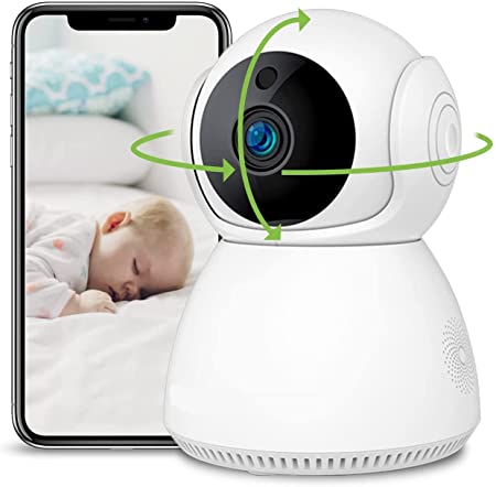 MANYCAST® Indoor Security Camera,Baby Monitor with Camera and Audio,1080P WiFi Cameras, Pan/Tilt Pet Camera for Home Security,2-Way Audio,Night Vision,Motion Detection for Baby Dog Nanny Elder