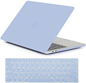 Se7enline MacBook Pro 13 Case Plastic Hard Shell Case Cover for MacBook Pro 13-inch A1706/A1708 2016/2017 with/Without Touch Bar and Touch ID with Keyboard Cover Set (Serenity Blue)