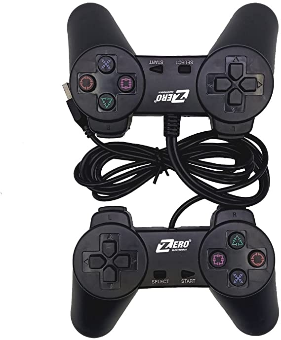 Zero Usb 2.0 Double Gamepad For PC OR LAPTOP - Black