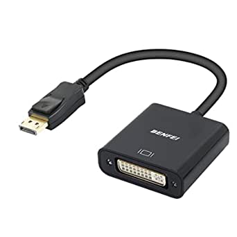 DisplayPort to DVI DVI-D Single Link Adapter, Benfei Display Port to DVI Converter Male to Female Black Compatible for Lenovo, Dell, HP and Other Brand