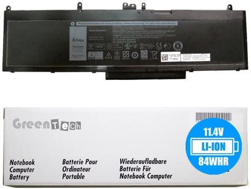 GreenTech New WJ5R2 Replacement Battery for Dell Precision 15 3510 - GreenTech 11.4V 84Whr 6 Cell Primary Battery 4F5YV