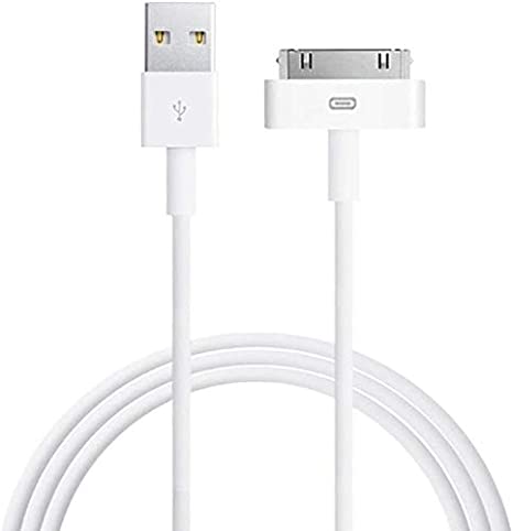 iPad Cable, 6ft White 30 Pin to USB Cable High Speed Sync Charging Cord Cables for iPhone 4/4s, iPhone 3G/3GS, iPad 1/2/4, iPod（White）
