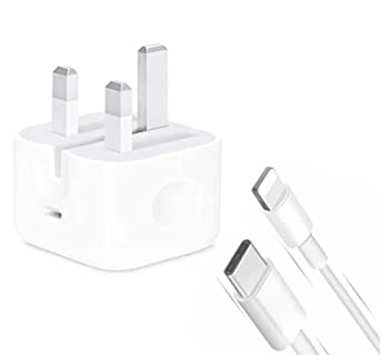 [Apple MFi Certified] iPhone Charger Plug & USB C to Lightning Cable PD Charger Data Lead Type-C Power Delivery Wall Plug Compatible with iPhone 13 12 11 Pro Max XR XS X 8 Plus SE,iPad (2M,White)