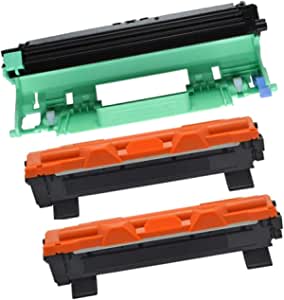 Office Ink Toner 2 Pack TN-1050 TN1050 Toner Cartridge + 1 Pack DR1050 Drum Unit Compatible for Brother HL-1110 DCP-1510 HL-1210W DCP-1610W HL-1112 MFC-1810 HL-1212W MFC-1910W DCP-1612W DCP-1512