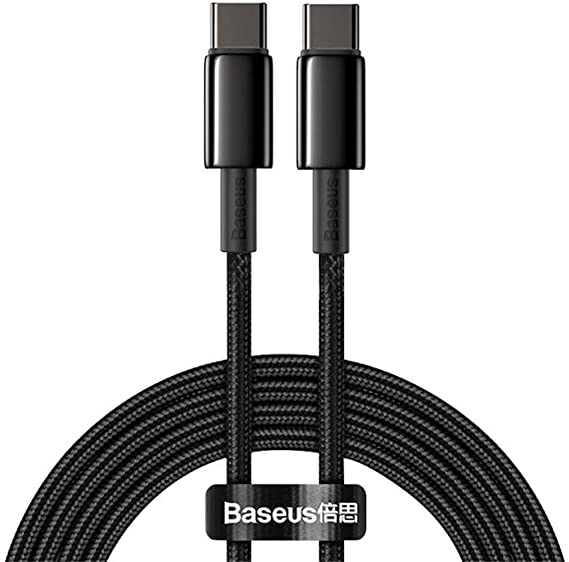 Baseus Tungsten Gold Fast Charging Data Cable Type-C to Type-C 100W 2m Black