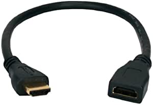 HDMI MALE TO FEMALE EXTENSION CABLE, 25CM