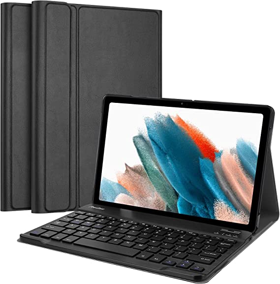ProCase Galaxy Tab A8 10.5 Inch 2022 Keyboard Case, Protective Cover Case with Detachable Wireless Keyboard for Galaxy Tab A8 10.5" X200 X205 X207 2022 –Black