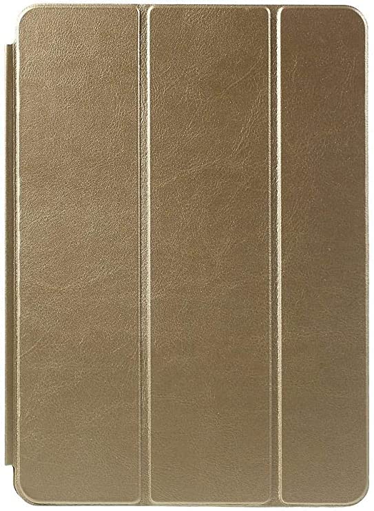Cover for iPad Air Smart Tri-fold Stand Leather Case - Gold