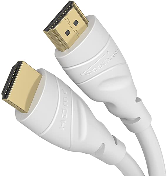 KabelDirekt – 7.5m HDMI cable – 4K HDMI cord (HDMI to HDMI – 4K@60Hz for stunning Ultra HD, High Speed with Ethernet, HDMI 2.0/1.4 – Blu-ray/PS4/PS5/Xbox Series X/Switch, white)