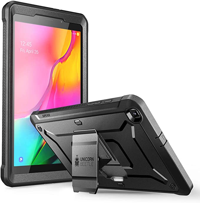 SUPCASE Unicorn Beetle Pro Case Designed for Galaxy Tab A 8.0 (SM-T295/SM-T290), with Built-in Screen Protector Full-Body Rugged Heavy Duty Case for Galaxy Tab A 8.0 2019 Release (Black)