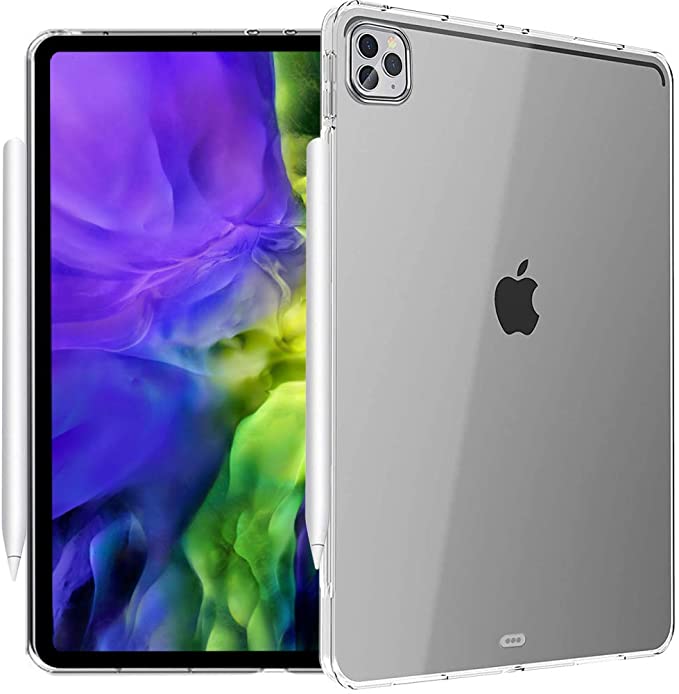 HBorna Clear Case for iPad Pro 11 2020 & 2018, Soft TPU Back Cover, Apple Pencil Wireless Charging Supporting Transparent Slim-fit Shell Case for iPad Pro 11''