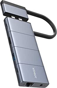 Anker USB C Hub for MacBook, PowerExpand 9-in-2 USB C Hub with 85W Power Delivery, 4K@30Hz HDMI, USB C Multi-Function Port, 2 USB-A 3.0 Ports, 1 Gbps Ethernet, 3.5 mm Audio, SD and microSD Card Reader