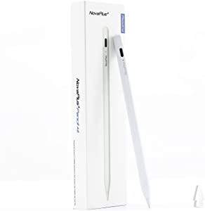 Novaplus+ Stylus Pen for IPad, Tip Exchangeable with Apple Pencil Tip, Precise Writing/Drawing. A6, 0.14cm, Compatible with IPad Air 3rd/4th Gen, 6/7/8th Gen. Magnetic Design. Palm Rejection, White