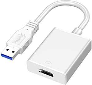 USB to HDMI,USB 3.0 to HDMI Adapter Cable Multi-Display Video Converter- PC Laptop Windows XP 7/8/8.1/10,Desktop, Laptop, PC, Monitor, Projector, HDTV[Not Support Chromebook]